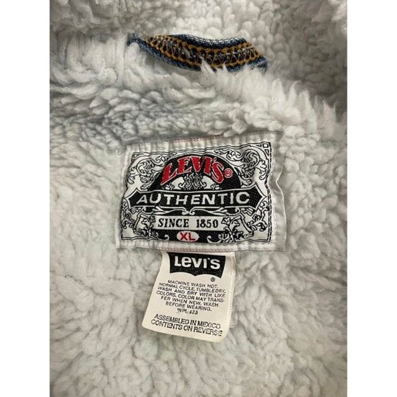 Vintage Men's Levi's® Sherpa-Lined Trucker Jacket Size XL - Picture 5 of 7
